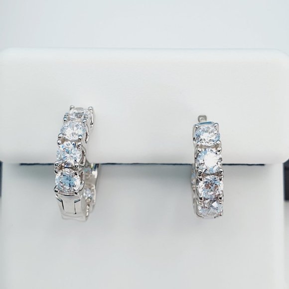 "925 Sterling Silver Cubic Zirconia Earrings, UU1P6A6144 - Picture 10 of 10